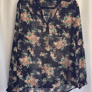 Sweet Rain Floral Long Sleeve Shirt